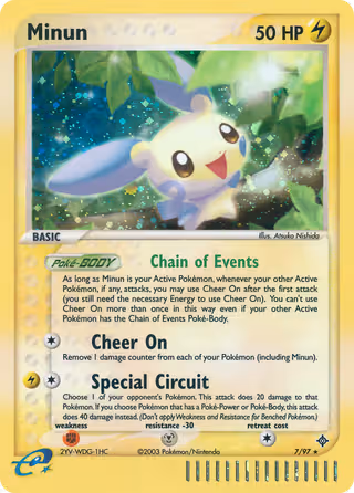 Minun 7/97 Pokemon card