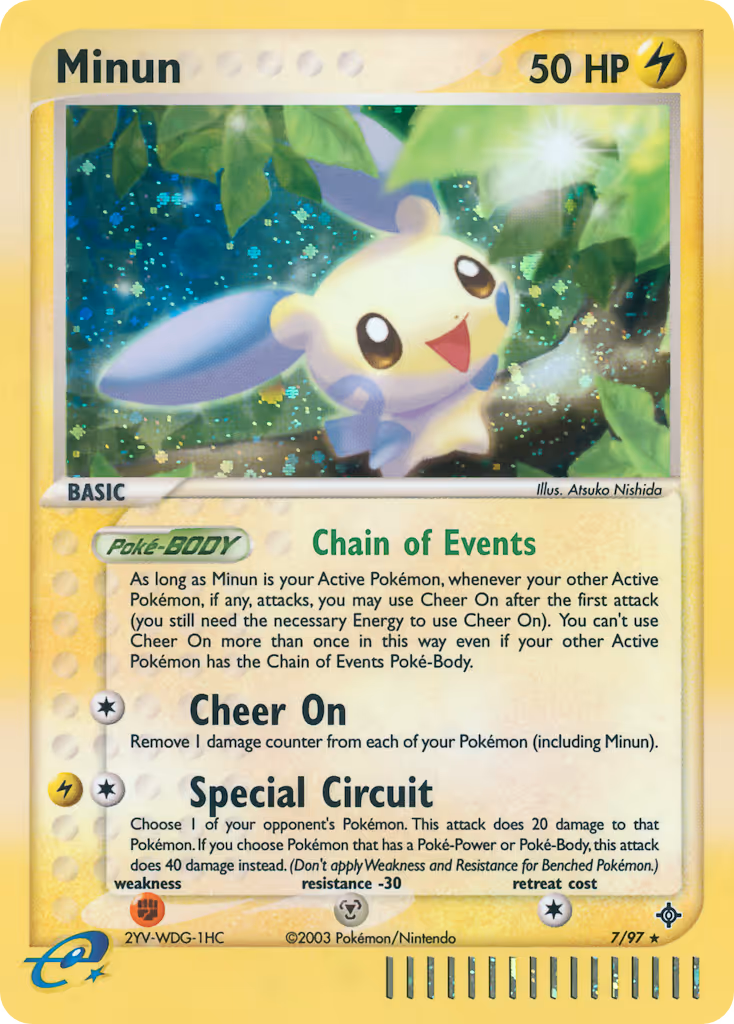 Minun 7/97 Pokemon card