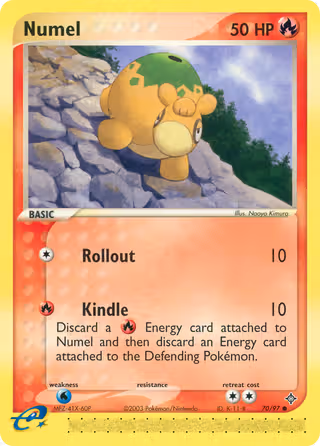 Numel 70/97 Pokemon card
