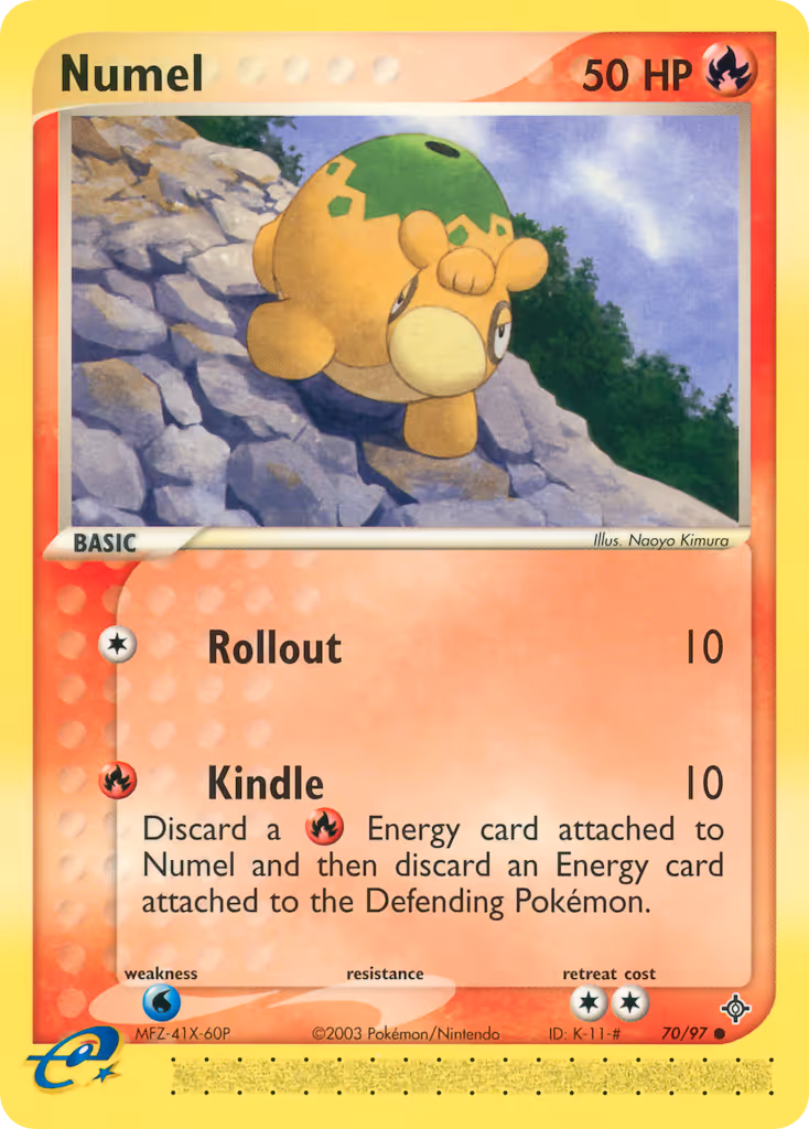 Numel 70/97 Pokemon card
