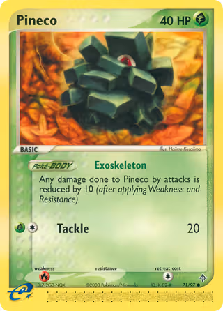 Pineco 71/97 Pokemon card