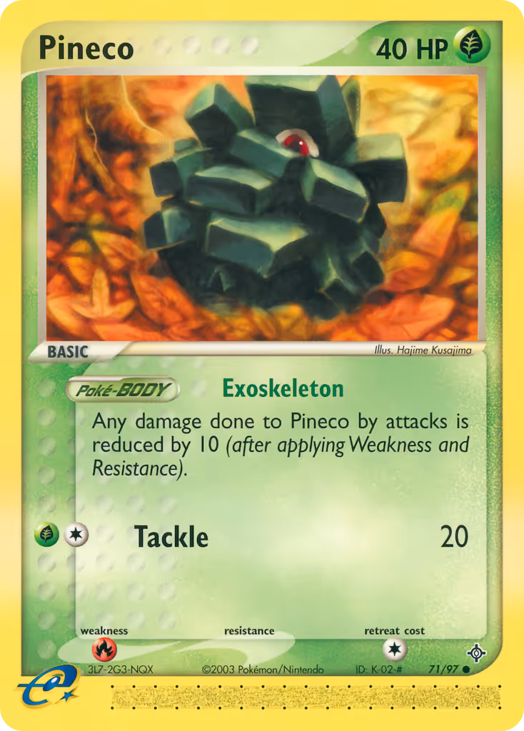 Pineco 71/97 Pokemon card