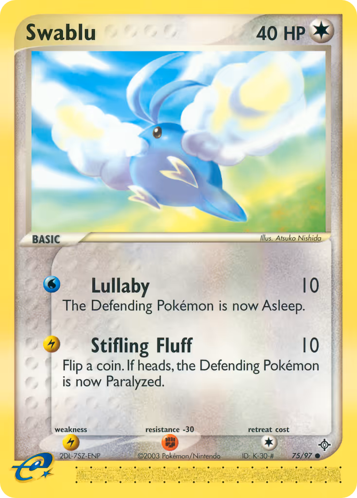 Swablu 75/97 Pokemon card