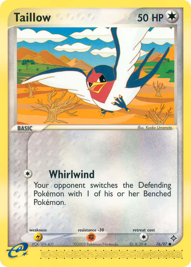 Taillow 76/97 Pokemon card