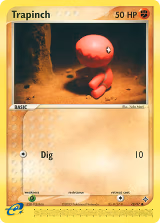 Trapinch 78/97 Pokemon card