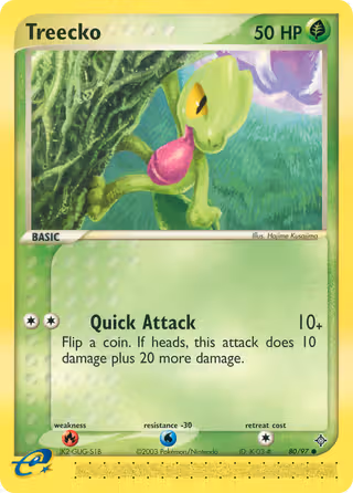 Treecko 80/97 Pokemon card