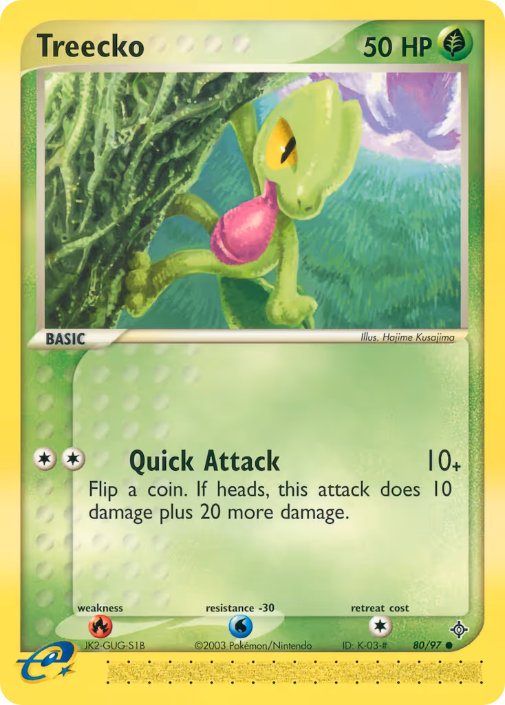 Treecko 80/97 Pokemon card