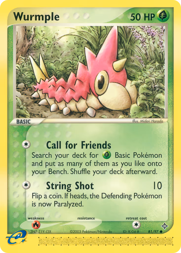 Wurmple 81/97 Pokemon card