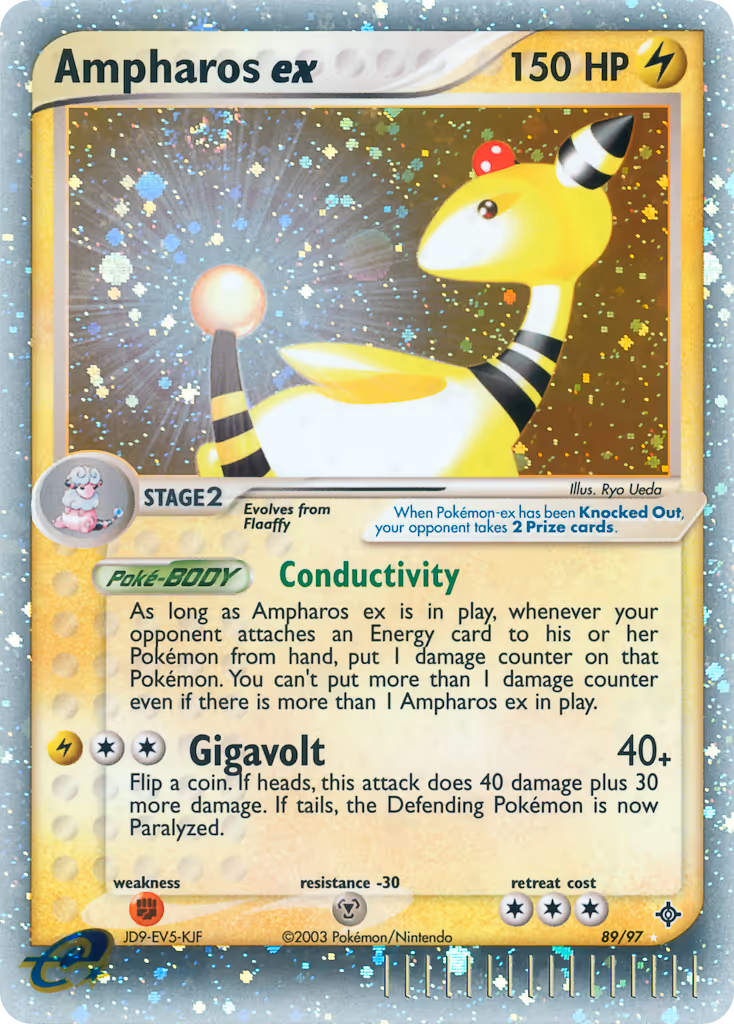 Ampharos ex 89/97 Pokemon card