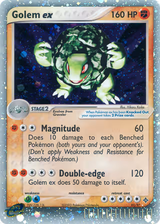 Golem ex 91/97 Pokemon card