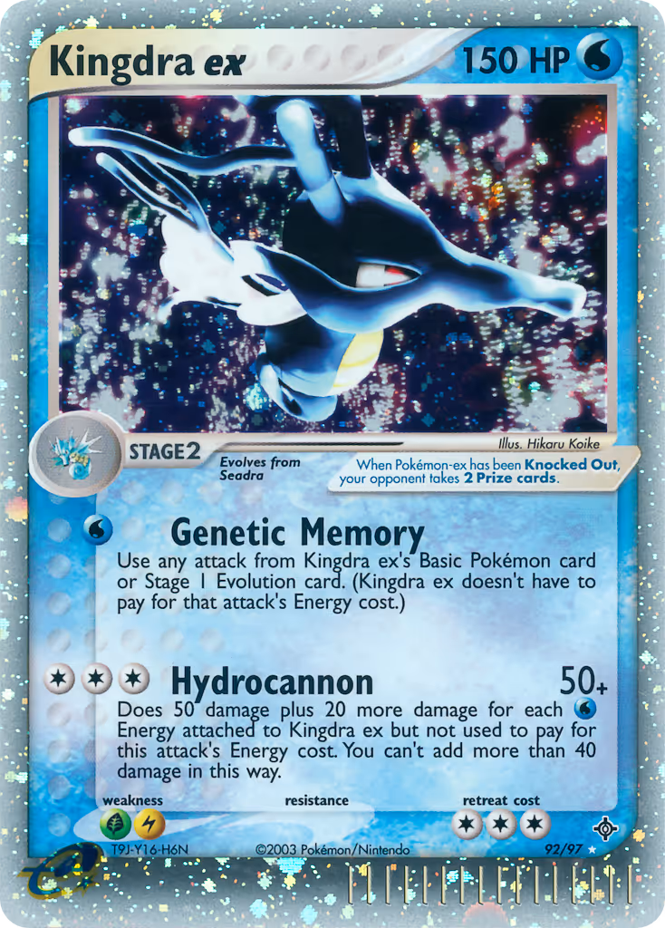 Kingdra ex 92/97 Pokemon card