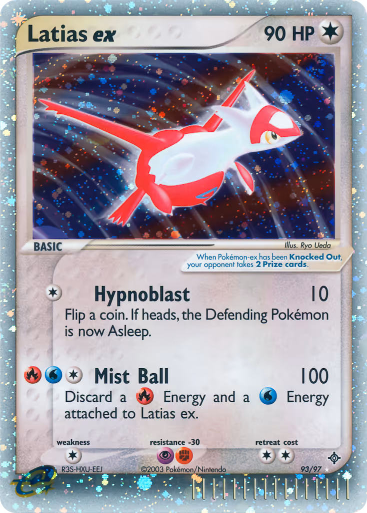 Latias ex 93/97 Pokemon card