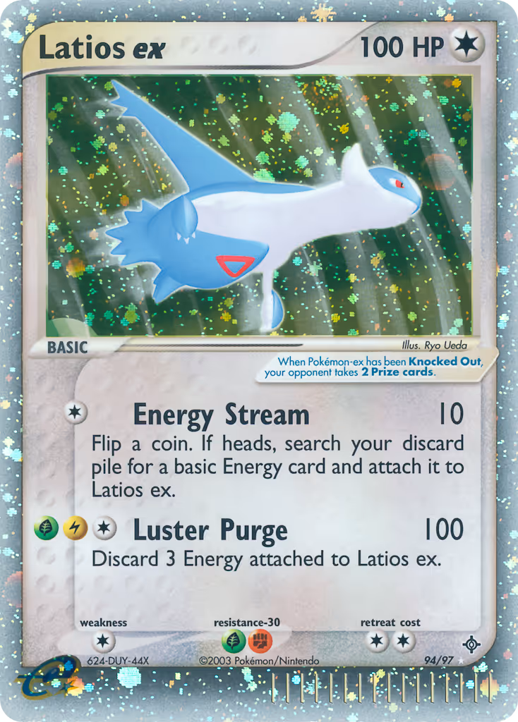Latios ex 94/97 Pokemon card