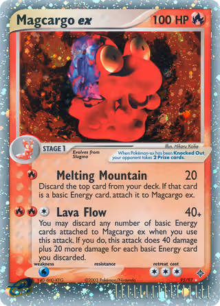 Magcargo ex 95/97 Pokemon card