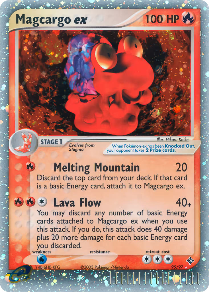 Magcargo ex 95/97 Pokemon card