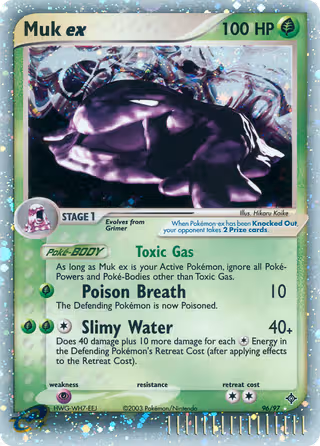 Muk ex 96/97 Pokemon card