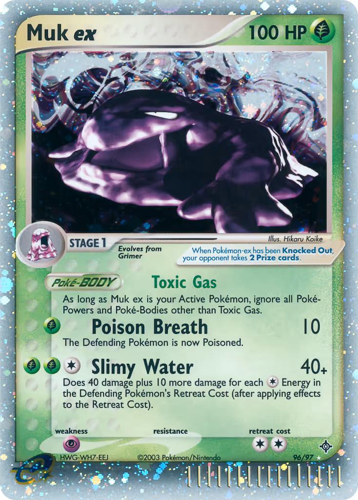 Muk ex 96/97 Pokemon card