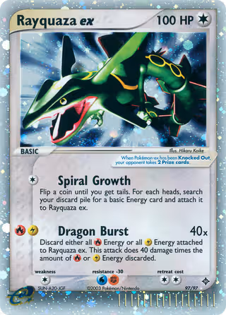Rayquaza ex 97/97 Pokemon card