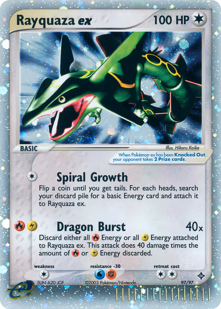 Rayquaza ex 97/97 Pokemon card