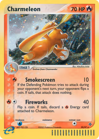Charmeleon 99/97 Pokemon card