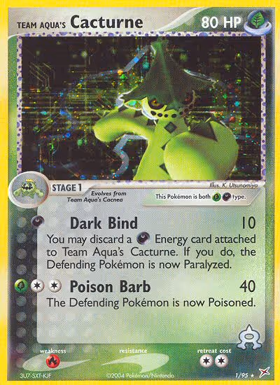 Team Aqua's Cacturne 1/95 Pokemon card