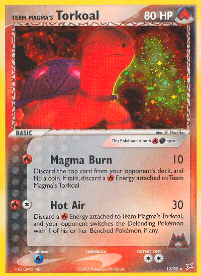 Team Magma's Torkoal 12/95 Pokemon card