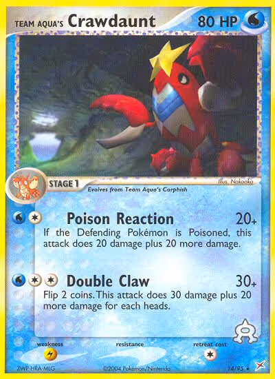 Team Aqua's Crawdaunt 14/95 Pokemon card