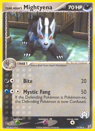 Team Aqua's Mightyena 15/95 Pokemon card