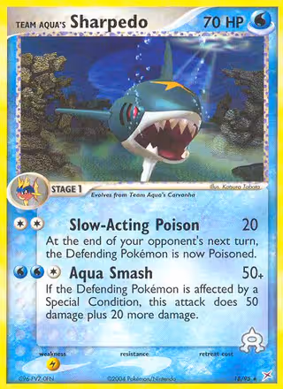 Team Aqua's Sharpedo 18/95 Pokemon card