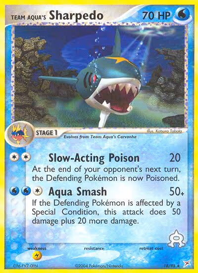 Team Aqua's Sharpedo 18/95 Pokemon card