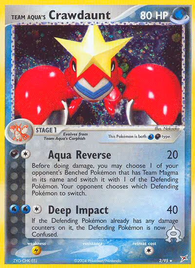 Team Aqua's Crawdaunt 2/95 Pokemon card