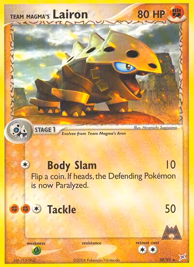 Team Magma's Lairon 20/95 Pokemon card