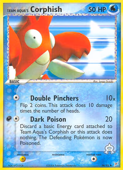 Team Aqua's Corphish 26/95 Pokemon card