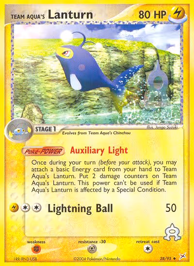 Team Aqua's Lanturn 28/95 Pokemon card