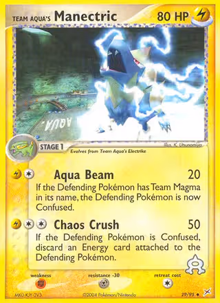 Team Aqua's Manectric 29/95 Pokemon card