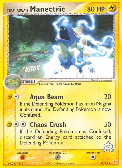 Team Aqua's Manectric 29/95 Pokemon card