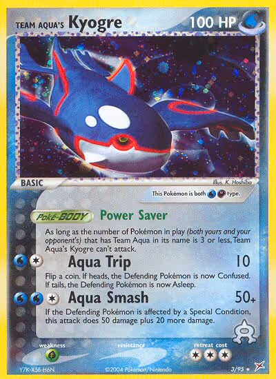 Team Aqua's Kyogre 3/95 Pokemon card