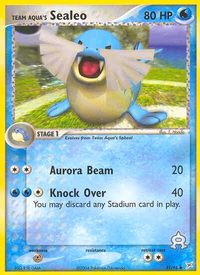 Team Aqua's Sealeo 31/95 Pokemon card