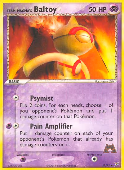 Team Magma's Baltoy 32/95 Pokemon card