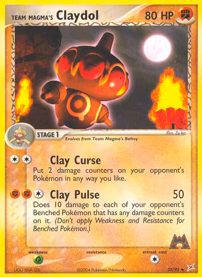 Team Magma's Claydol 33/95 Pokemon card