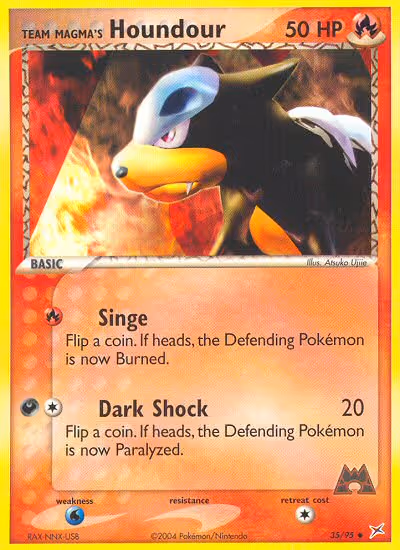 Team Magma's Houndour 35/95 Pokemon card