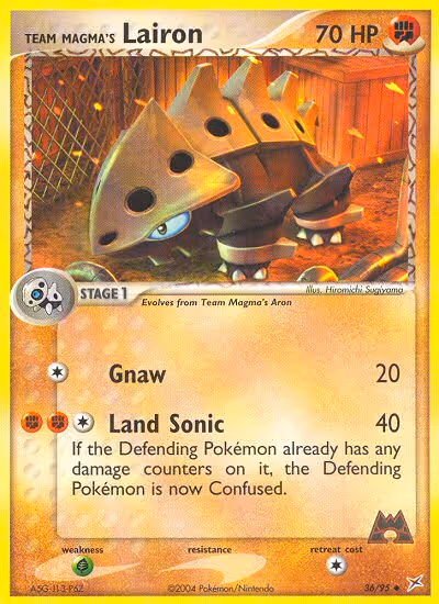 Team Magma's Lairon 36/95 Pokemon card