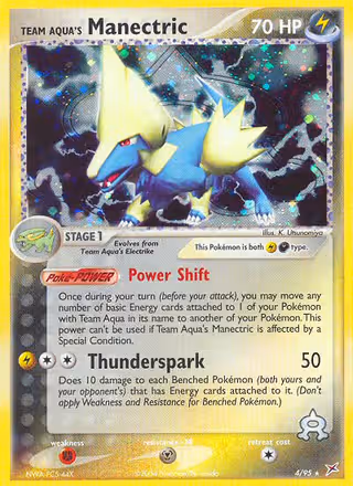 Team Aqua's Manectric 4/95 Pokemon card