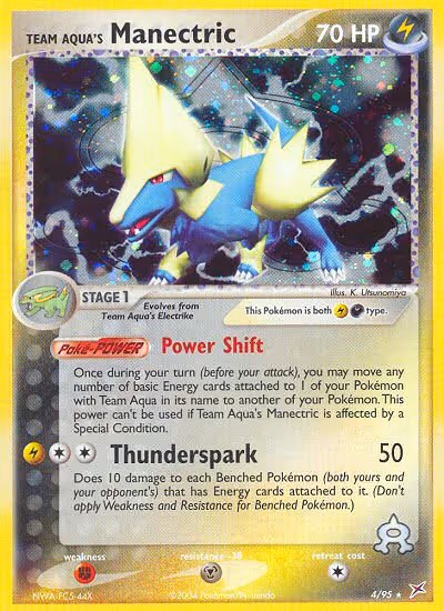 Team Aqua's Manectric 4/95 Pokemon card