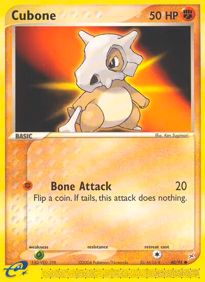 Cubone 40/95 Pokemon card