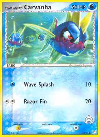 Team Aqua's Carvanha 48/95 Pokemon card