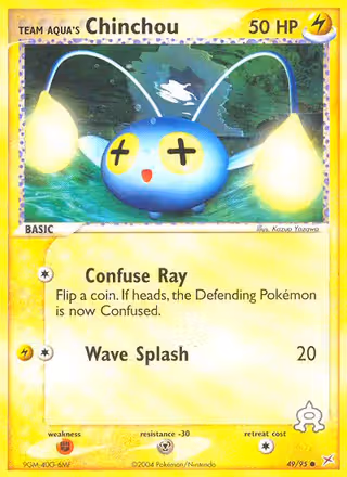 Team Aqua's Chinchou 49/95 Pokemon card
