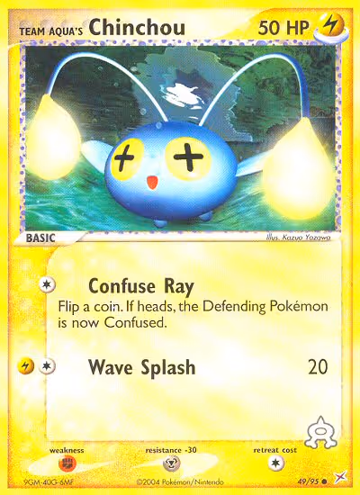 Team Aqua's Chinchou 49/95 Pokemon card