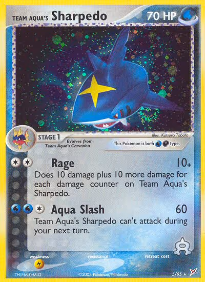 Team Aqua's Sharpedo 5/95 Pokemon card