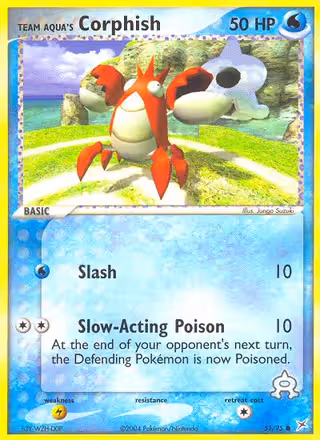Team Aqua's Corphish 51/95 Pokemon card